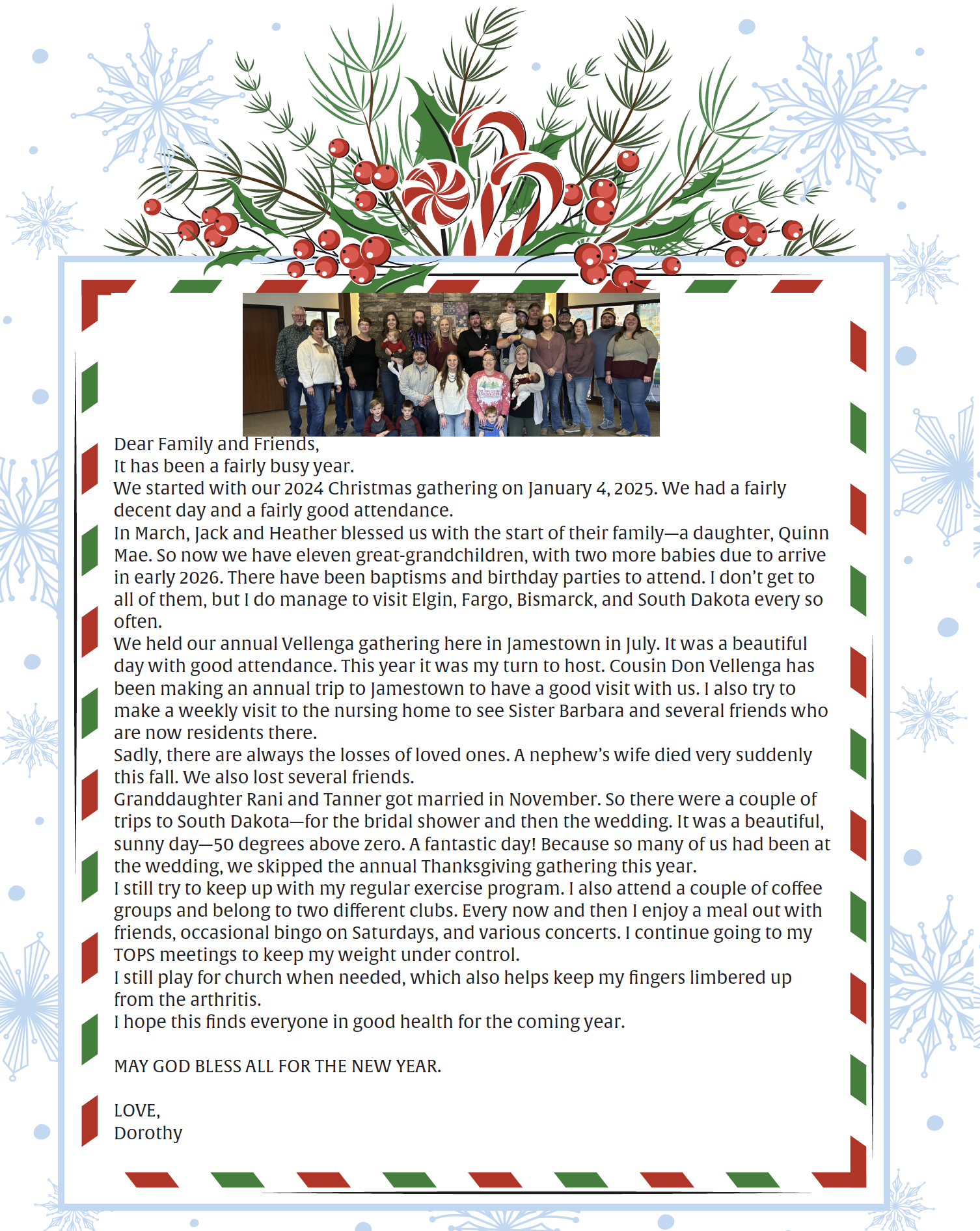 Dorothy Mack Chirstmas Letter 2026