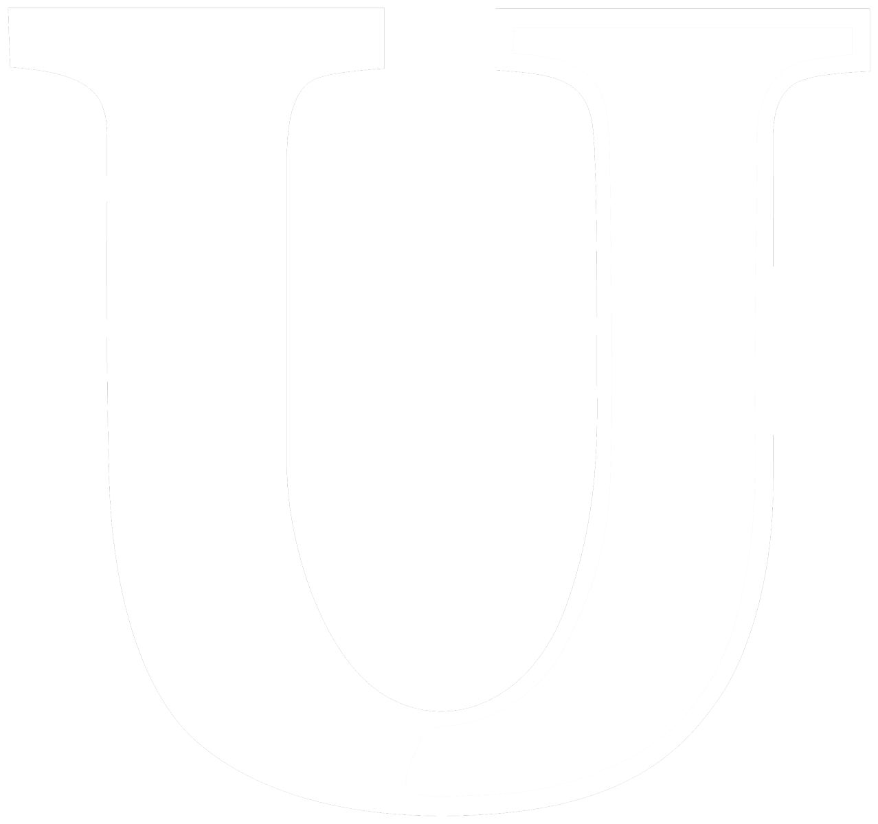 UJ U white outline