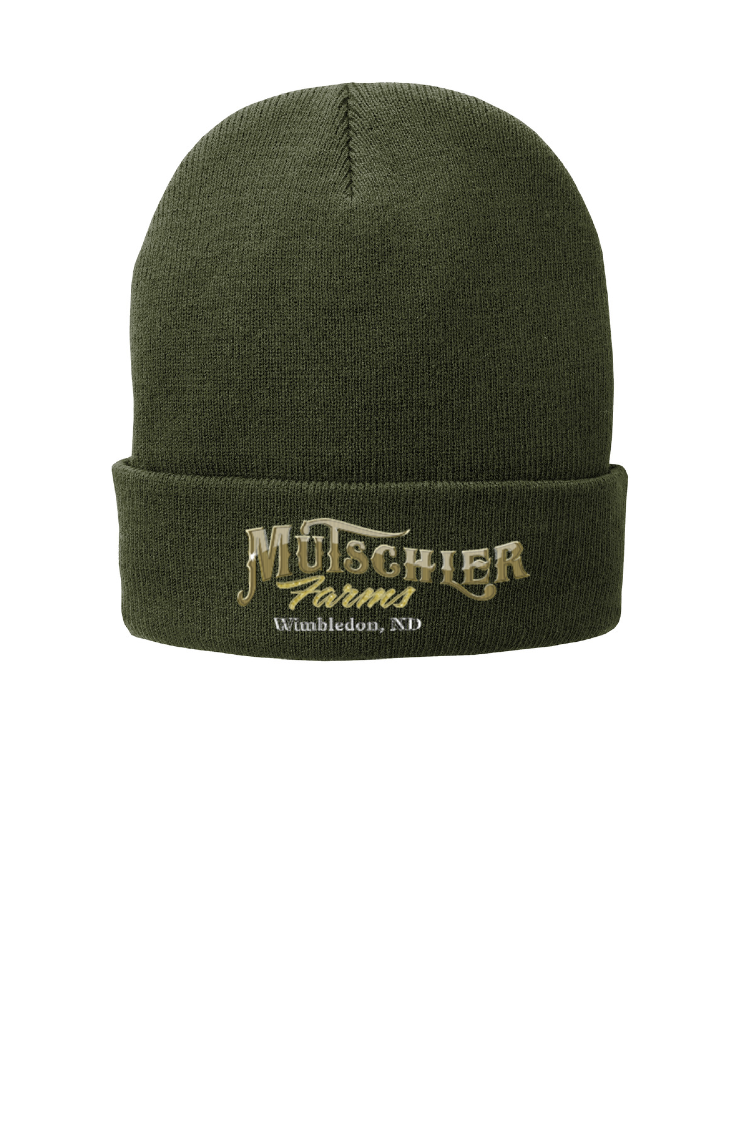 Port & Company Fleece-Lined Knit Cap. CP90L (BLACK THREAD)